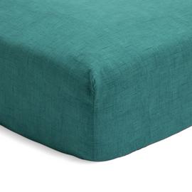 Habitat Texture Printed Teal Fitted Sheet