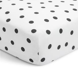 Argos Home Mono Spot Printed Fitted Sheet - Double
