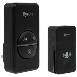 Byron DBY-23452BS 100m Plug-In Doorbell - Single, Black