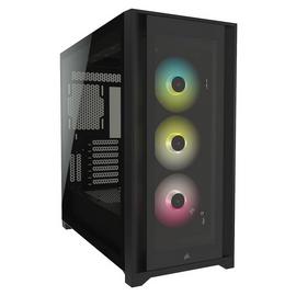 CORSAIR iCUE 5000X RGB Mid Tower Computer Case - Black