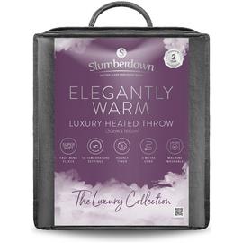 Slumberdown Elegantly Warm Luxury Heated Throw - Charcoal