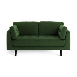 Habitat Kleo Fabric 2 Seater Sofa - Forest Green