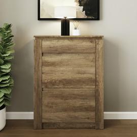 GFW Canyon Shoe Storage Cabinet - Oak