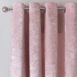 Argos Home Crushed Velvet Fully Lined Eyelet Curtains