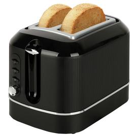 Cookworks Texture Tilly 2 Slice Toaster - Black