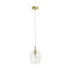 Habitat Abas Glass Pendant Light- Brass