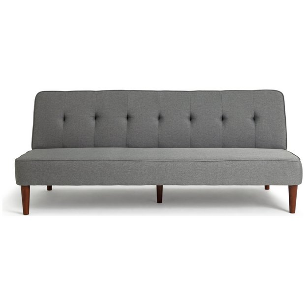 Buy Habitat Odeon Fabric 2 Seater Clic Clac Sofa Bed - Grey | Sofabeds |  Habitat