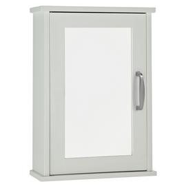 Argos Home Tongue & Groove Mirrored Cabinet - White
