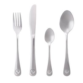 Argos Home 16 Piece Heart Shape Stainless Steel Cutlery Set