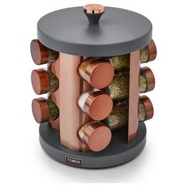 Tower Cavaletto 12 Jar Stainless Steel Spice Rack