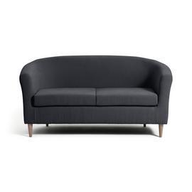 Argos Home Fabric 2 Seater Tub Sofa - Dark Grey