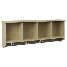 GFW Kempton 92cm Wall Rack- Oak
