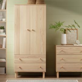 Habitat Akio 2 Door 2 Drawer Wardrobe - Pine