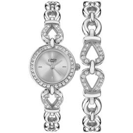 Limit Women's Silver Plated Bracelet and Watch Set