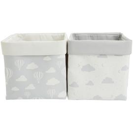 Argos Home Nursery Pack of 2 Storage Bag - Grey