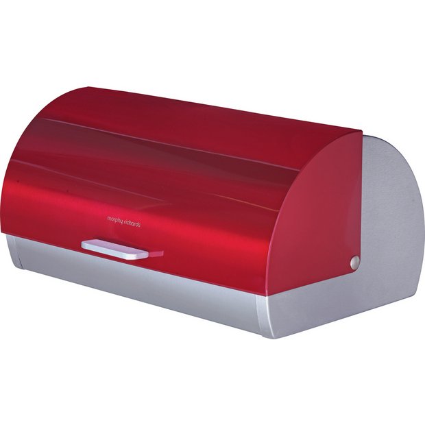 Buy Morphy Richards Accents Stainless Steel Bread Bin Red at Argos.co
