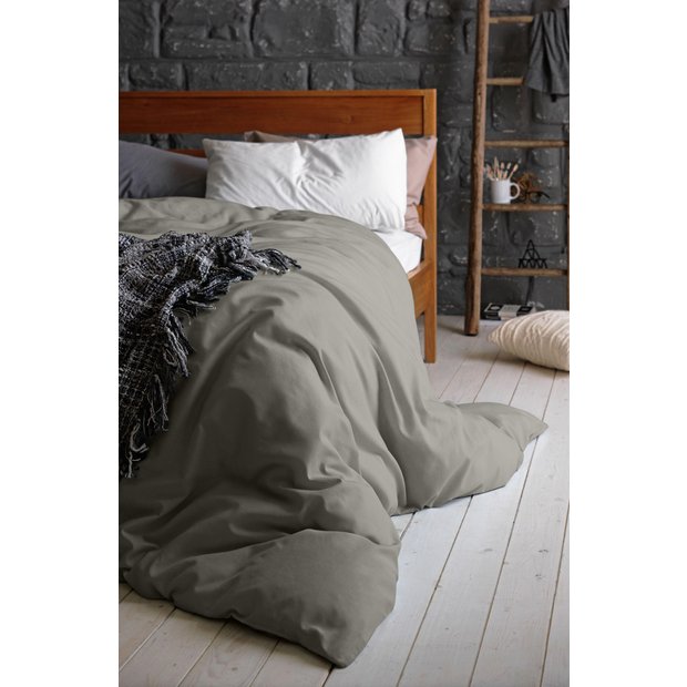 Buy Heart of House 100 Cotton Dove Grey Bedding Set Double Duvet cover sets Argos