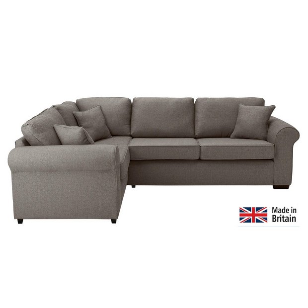 Buy Collection Erinne Fabric Left Hand Corner Sofa Charcoal at Argos