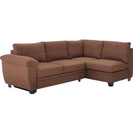 Argos Home Fernando Right Corner Fabric Sofa Bed - Chocolate