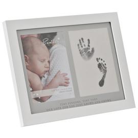 Bambino Hand & Foot Print Photo Frame - Grey - 21x27cm