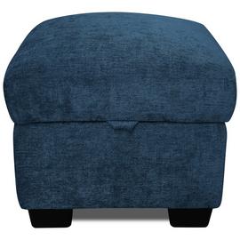 Argos Home Taylor Fabric Footstool - Blue