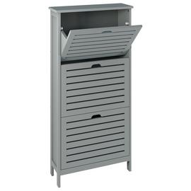 GFW Bergen Shoe Storage Cabinet - Grey