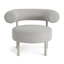 Habitat 60 Tuva Fabric Curved Chair - Grey