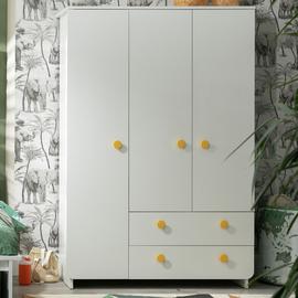 Habitat Kids Rudi 3 Door Wardrobe - White