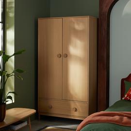Habitat Cornelia 2 Door 1 Drawer Wardrobe - Oak