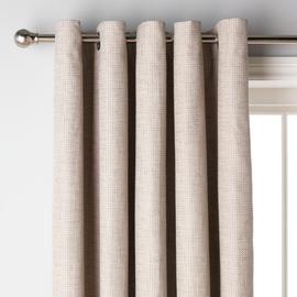 Argos Home Weave Blackout Lined Eyelet Curtains - Natural
