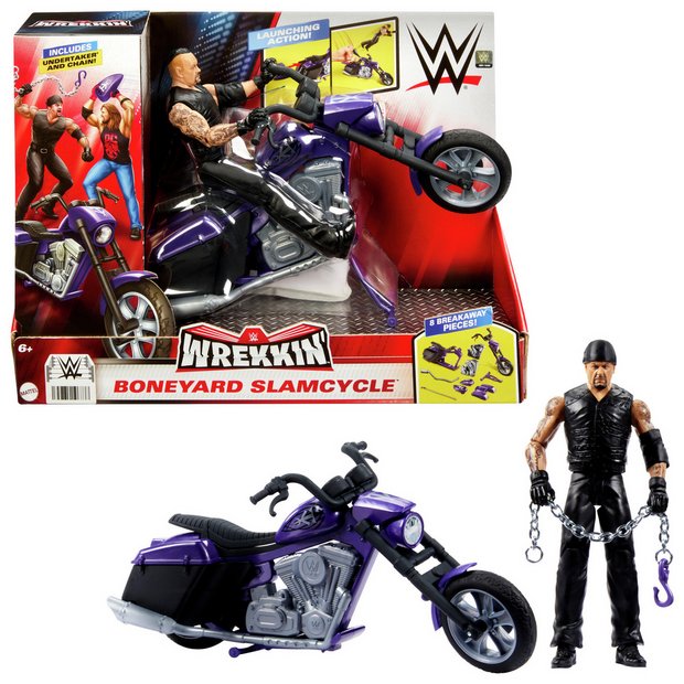 Buy WWE Wrekkin Boneyard Slamcycle and Undertaker Action Figure Playsets and figures Argos