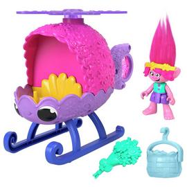 Imaginext Trolls Queen Poppy Helicopter Vehicle & Figure Set