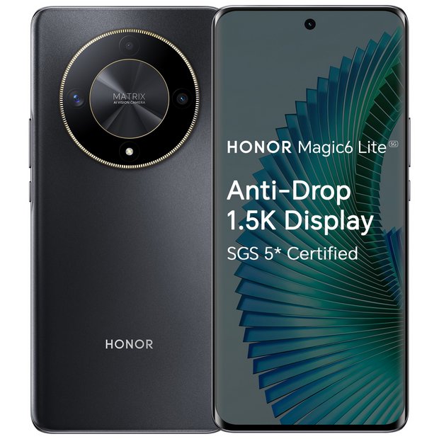 Buy SIM Free HONOR Magic 6 Lite 5G 256GB Phone - Midnight Black, SIM free  phones