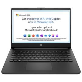 HP Stream 14s-dq0034na 14in Celeron 4GB 128GB Laptop - Black