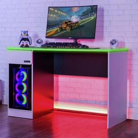 X Rocker Carbon Tek LED Gaming Desk