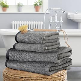 Habitat Marl 4 Piece Towel Bale - Black