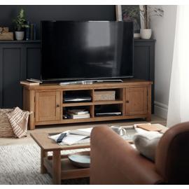 Argos Home Kent 2 Door Wide Oak TV Unit - Natural