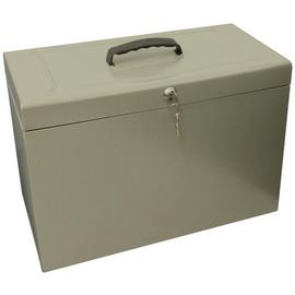Cathedral Foolscap Metal File Box - Grey