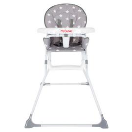 My Babiie MBHC1 Compact Highchair - Grey Stars