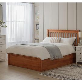 Argos Home Aspley Kingsize Wooden Ottoman - Oak Stain