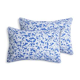 Habitat 60 Jackson Cotton Standard Pillowcase Pair - Blue