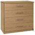 HOME Normandy 4 Drawer Chest - Oak Effect