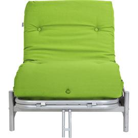 Argos Home Single Futon Metal Sofa Bed with Mattress - Green