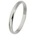 Revere 9ct White Gold D-Shape Wedding Ring - 2mm
