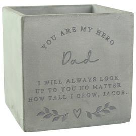 Personalised Message Concrete Plant Pot