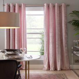 Argos Home Crushed Velvet Fully Lined Eyelet Curtains