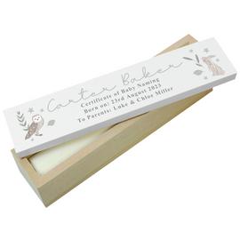 Personalised Message Woodland Animals Certificate Holder