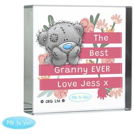 Personalised Message Me To You Floral Crystal Token
