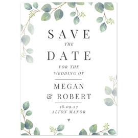 Personalised Message Botanical Wedding Save The Dates Cards
