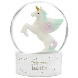 Personalised Message Unicorn Snow Globe